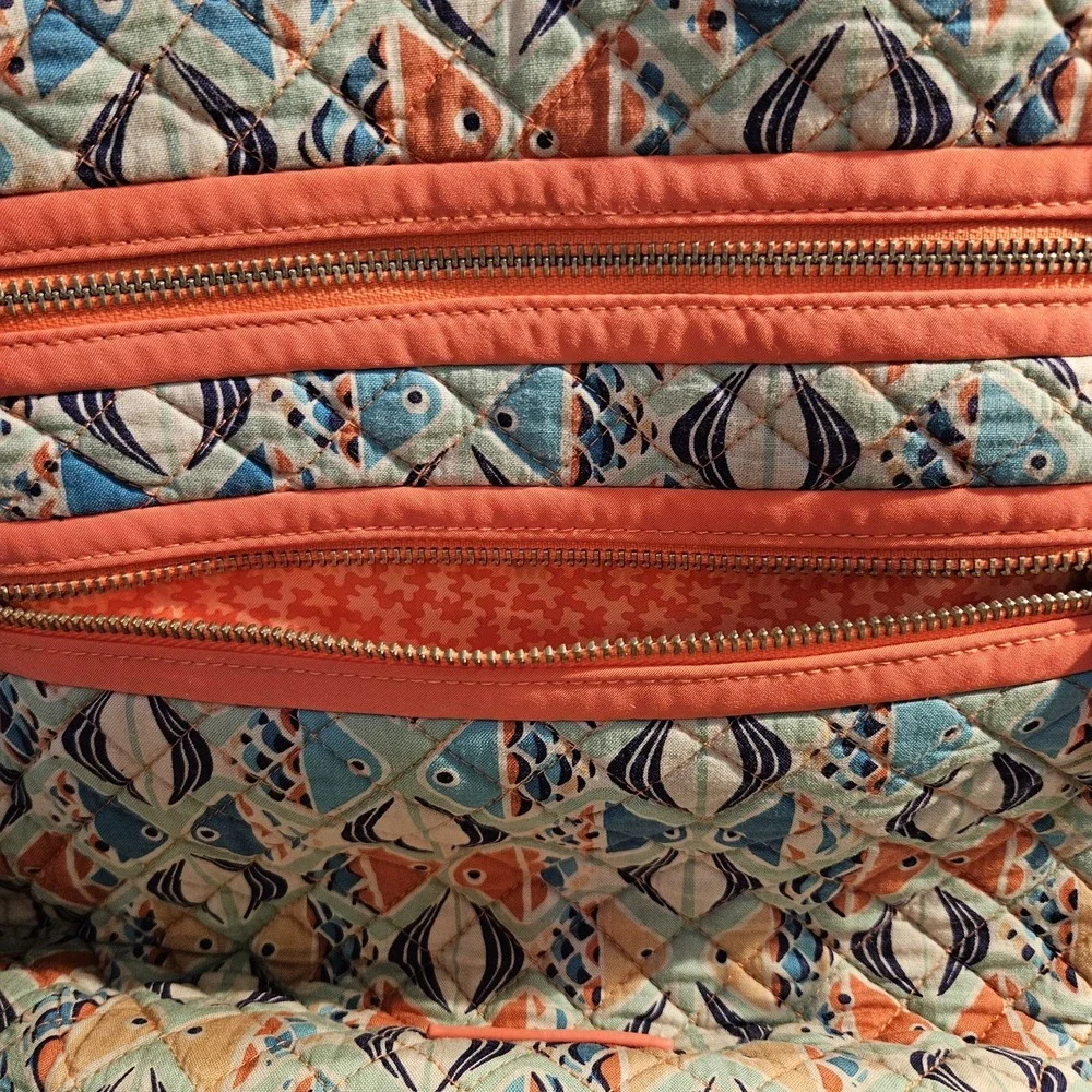 Vera Bradley Iconic Triple‎ Zip Hipster Go Fish